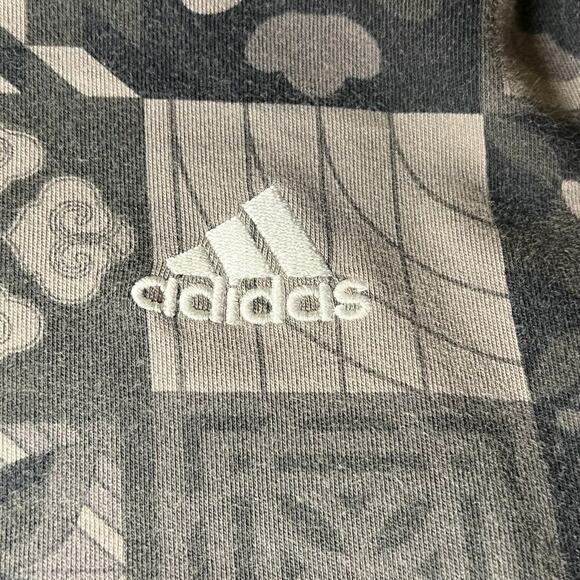 Adidas Mens CNY Allover Print Hoodie Chinese New Year Medium Gray AOP Activewear - Picture 5 of 11